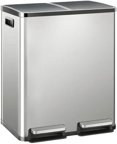 NEWBULIG 2×8-Gallon Kitchen Trash Can