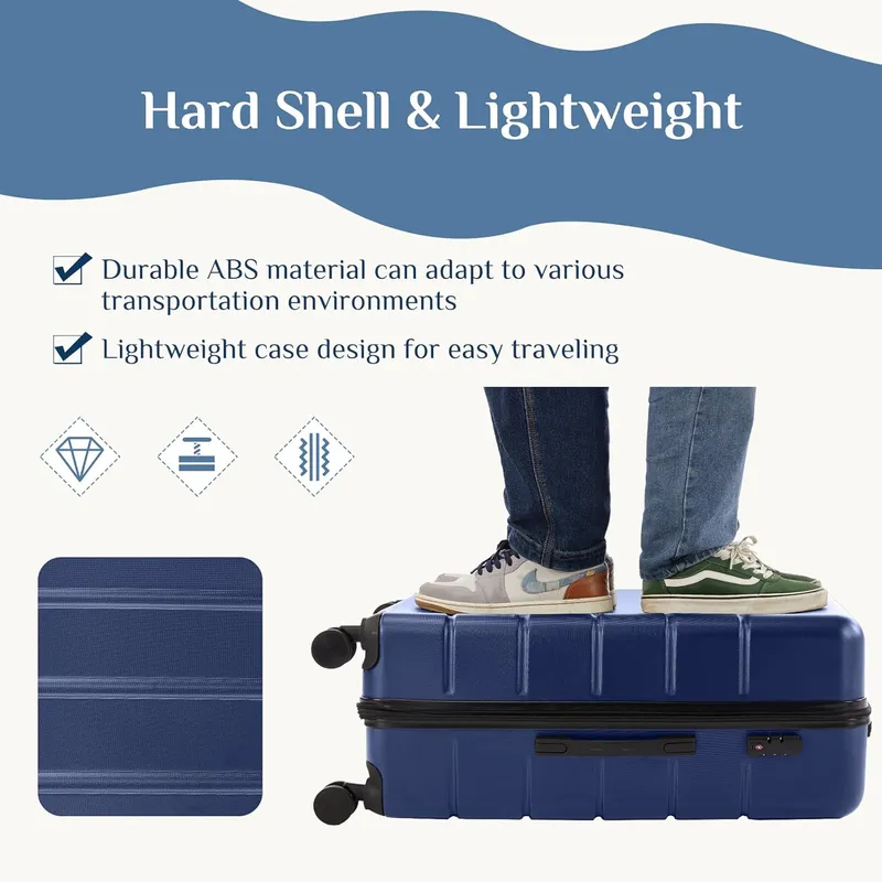 NEWBULIG Lightweight Expandable Rolling Suit Case