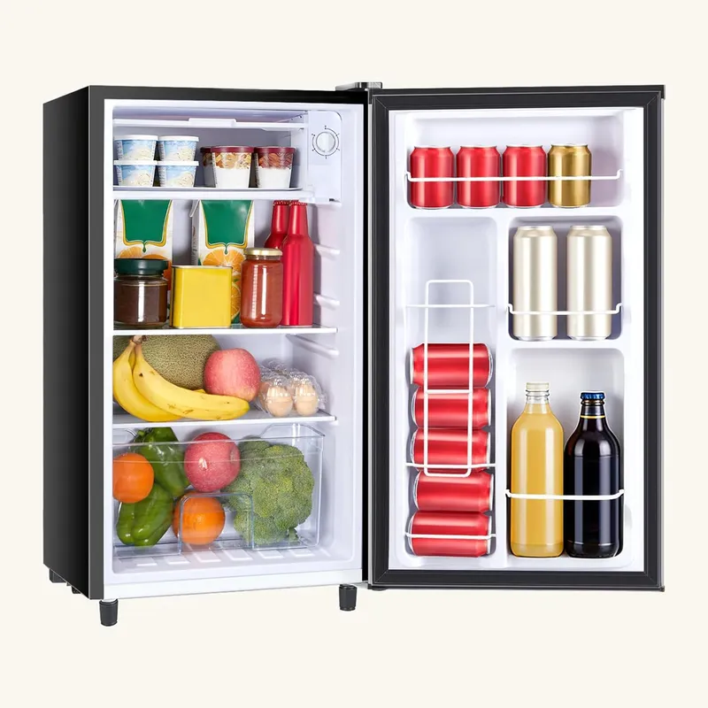 NEWBULIG Mini Fridge with Freezer